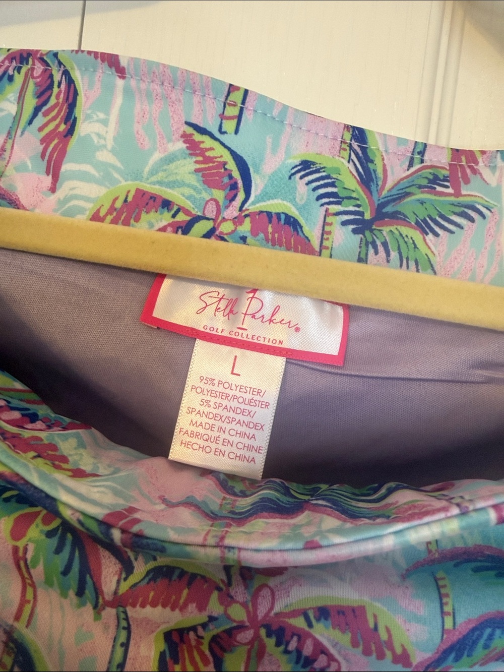 Stella Parker Golf Collection Lilac Palm Print women’s  Skort - Lavender - Picture 2 of 7